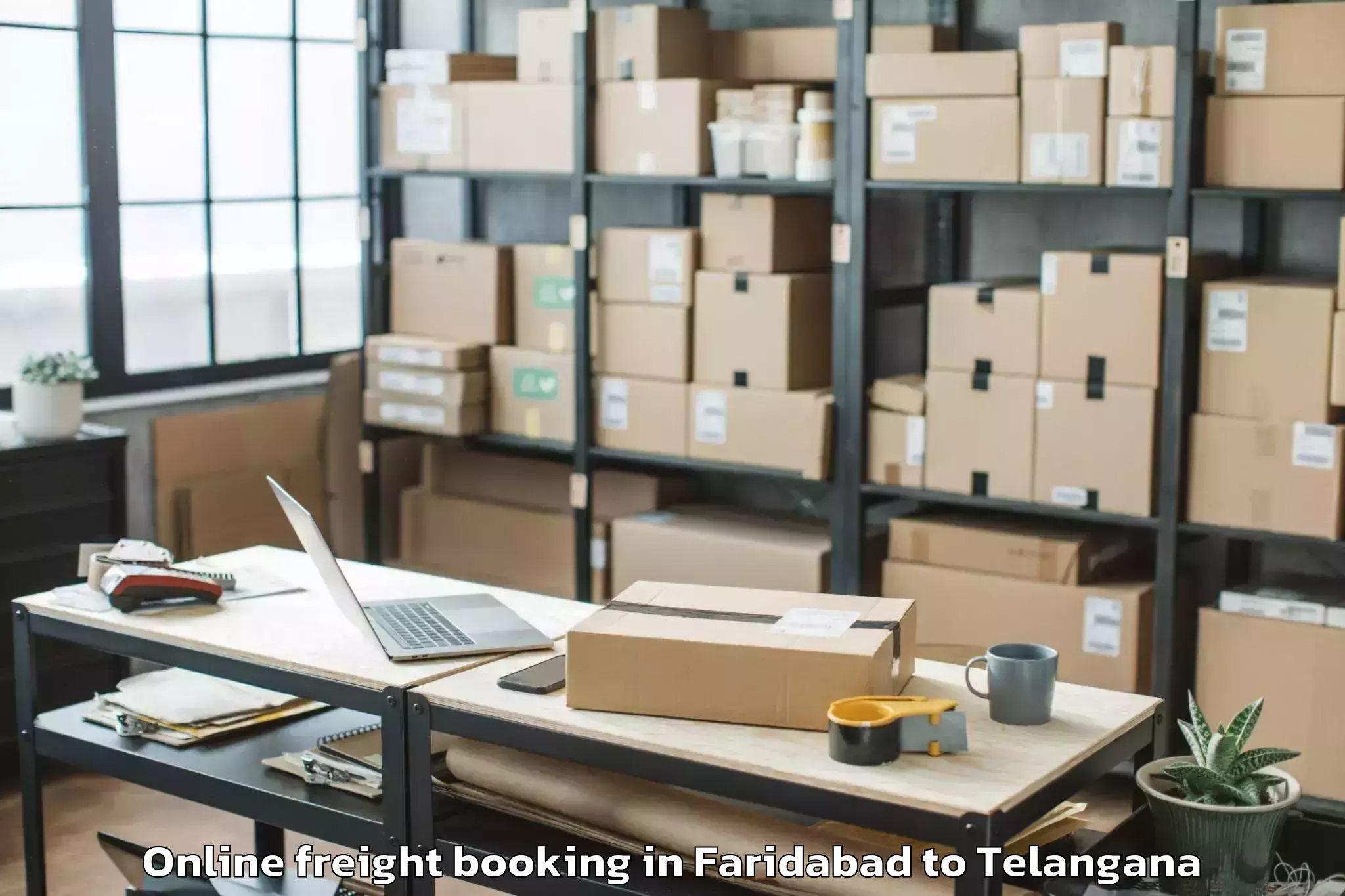 Efficient Faridabad to Madhira Online Freight Booking